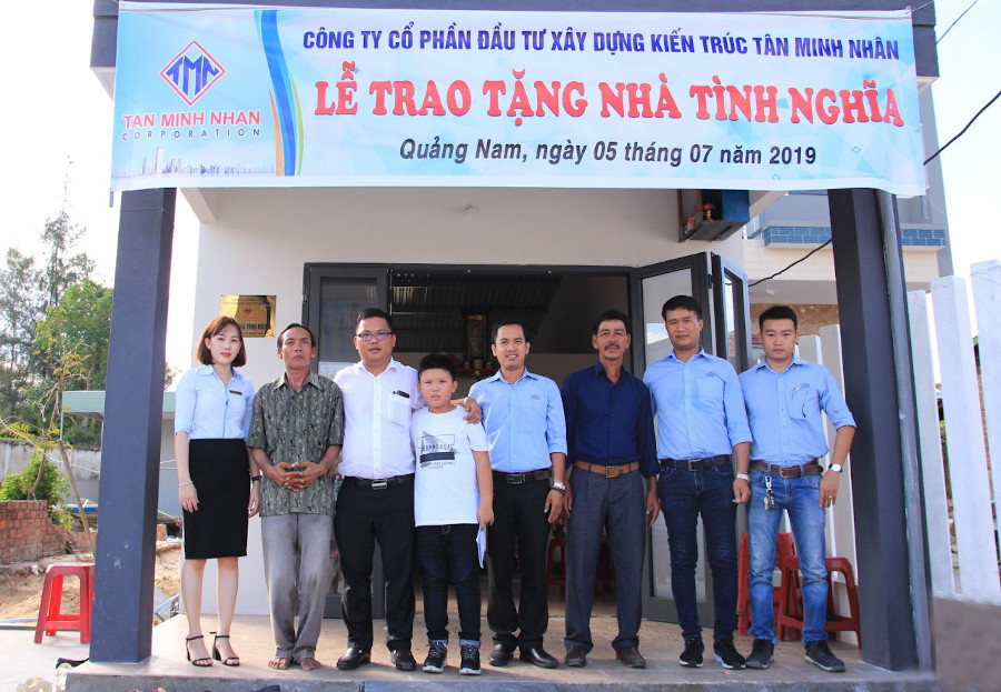 Lễ trao tặng nhà tình nghĩa cho hộ gia đình anh Vũ Văn Chiến, do Công ty CP ĐT XD KT Tân Minh Nhân tổ chức vào ngày 05/07/2019