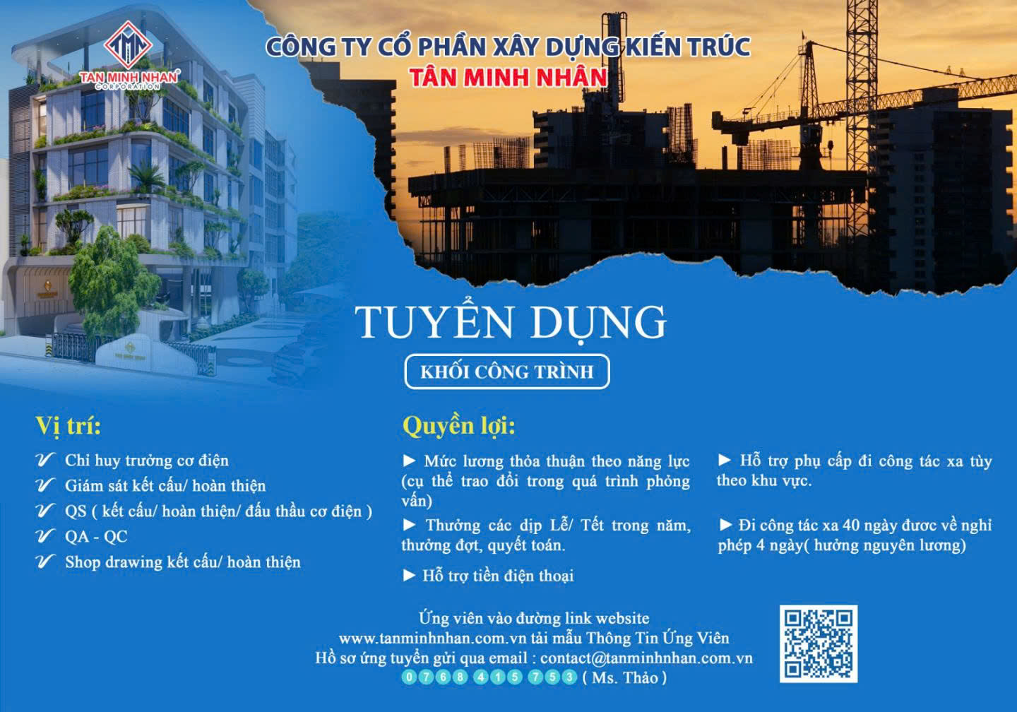 Tân Minh Nhân - tuyển dụng