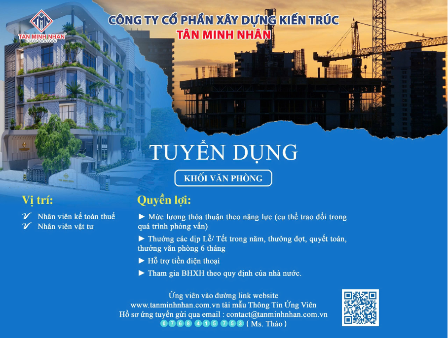 Tân Minh Nhân - tuyển dụng